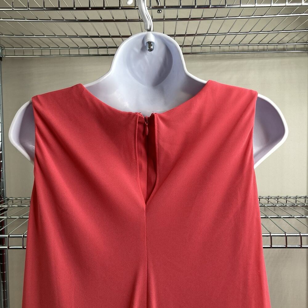 Lauren Ralph Lauren Womens Coral Layered Tunic Dress Size 14 Flowy Summer Beachy - Picture 11 of 13
